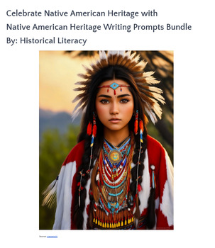 Preview of Native American History Month Writing Prompts Bundle