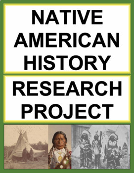 Preview of Native American History Research Project | Printable & Digital