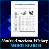 Native American History Word Search Puzzle