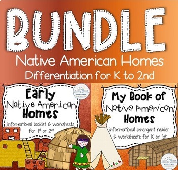 Preview of Native American Homes BUNDLE for Differentiation