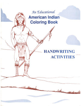 Preview of Native American Indian Coloring Book with Handwriting Activities