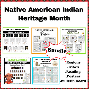 Preview of Native American Indian Heritage:California,Regions,Tribes,Bulletin Board|Bundle