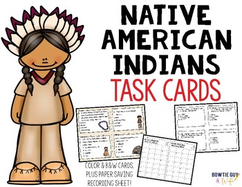 Preview of Native American Indians Task Cards (by region)