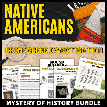 Preview of Native American Indigenous Heritage Activity CSI Mystery of History Bundle