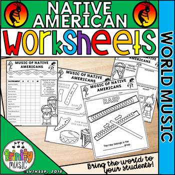 Preview of Native American Instrument Worksheets (World Music)