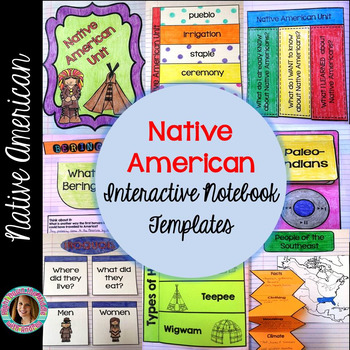 Preview of Native American Interactive Notebook Templates