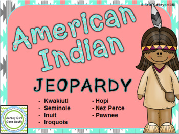 Preview of American Indian Jeopardy Review Game - Native American