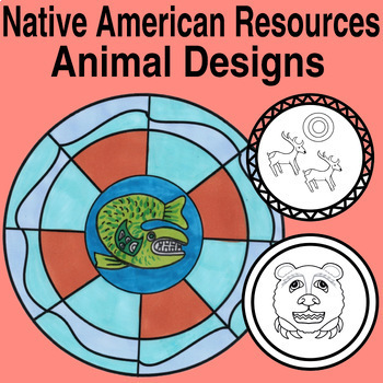 Preview of Native American Resources: Animal Designs to Decorate and Color