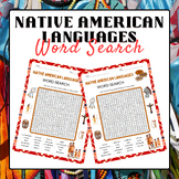 Native American Languages Word Search Puzzle | Native Amer