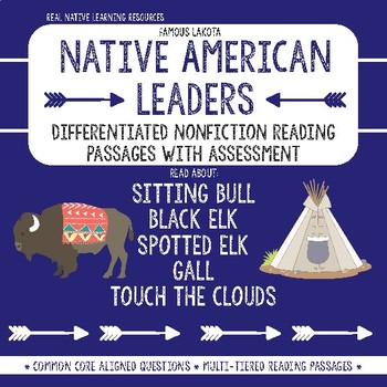 Preview of Native American Leaders Nonfiction Reading Passages w/ Assessment