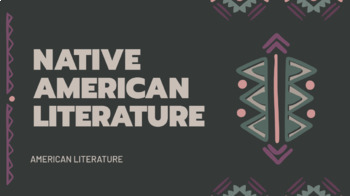 Preview of Native American Literature Power Point and Notes