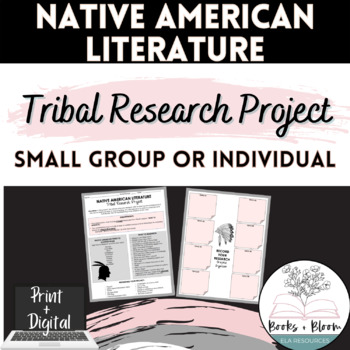 Preview of Native American Literature Tribal Research Project - Distance Learning