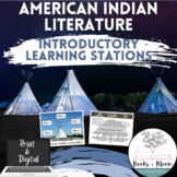 Native American Literature Intro Learning Stations Activit