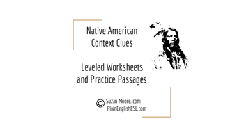 Preview of Native American Low Readability Leveled Passages for Context Clues Instruction