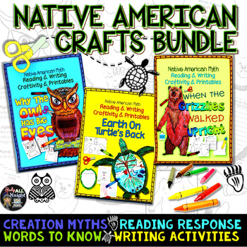 Preview of Native American Crafts Reading Writing and Printables Bundle