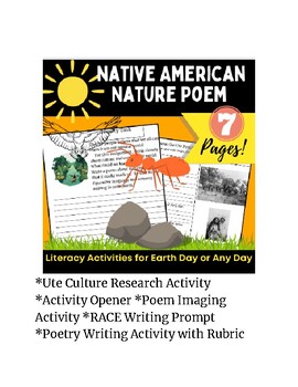Preview of Native American Nature Poem- Earth Day or Any Day