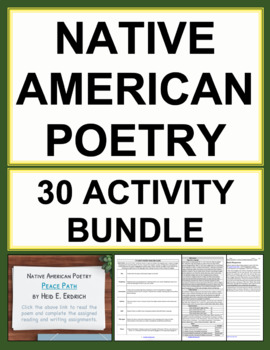 Preview of Native American Poetry Activities | Printable & Digital