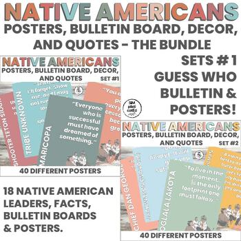 Preview of Native American Posters | Decor | Bulletin Board | Quotes | SET 1&2 BUNDLE