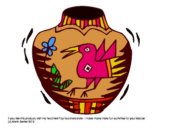 Preview of Native American Pottery puzzles - for PreK, Kg or 1st