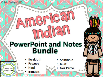 Preview of American Indian PowerPoint and Notes Set Inuit Nez Perce Hopi Native American