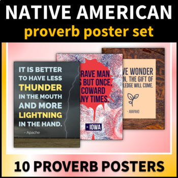Preview of Native American Proverb Printable Posters - Native American Heritage Month Decor