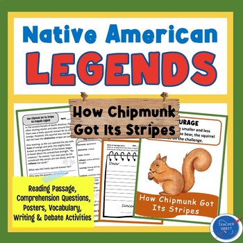 Preview of Native American Reading & Activity | How Chipmunk Got Its Tail Iroquois Legend
