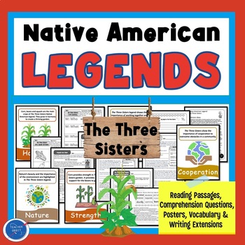 Preview of Native American Reading & Writing | Three Sisters Legend Activities Posters