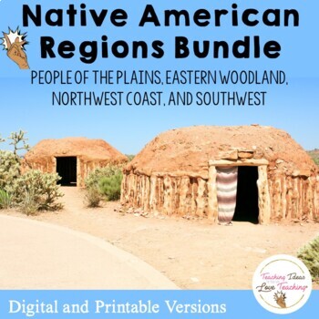 Preview of Native American Regions Bundle |  Lessons, Activities | Diorama | Pop up Books