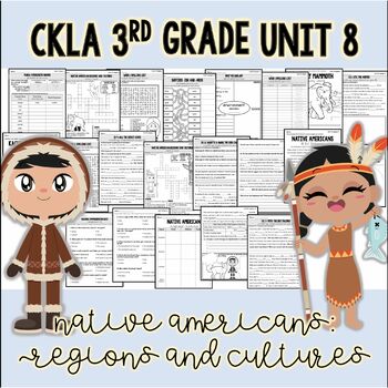 Preview of Native American Regions & Cultures 3rd Grade CKLA Unit 8 Supplement Pack