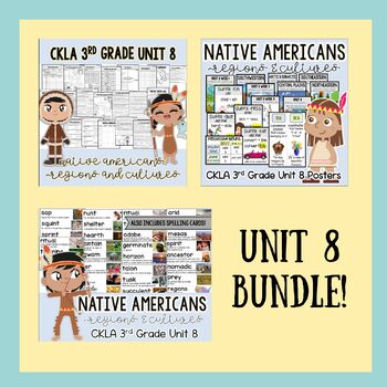 Preview of Native American Regions & Cultures BUNDLE 3rd Grade CKLA Unit 8