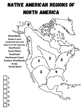 Native American Regions Map by Social Studies Jackpot | TPT