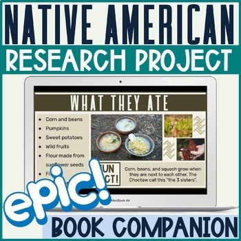 Preview of Native American Research Project | EPIC Book Companion | EPIC Collection LinkTe