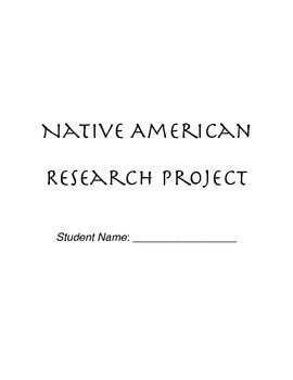 Preview of Native American Research Template