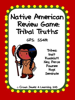 Preview of Native American Review Game:  Tribal Truths SS4H1