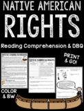 Native American Rights Reading Comprehension Worksheet and DBQ
