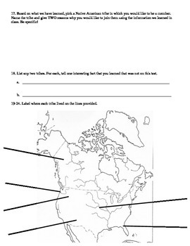 Native American Social Studies Test by Fourth Grade Mania | TPT