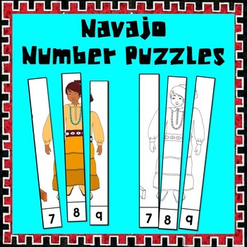 Preview of Navajo Friends Number Puzzle - A Native American Math Center
