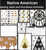 Native American Symbols Bundle Reading, Math, Fine motor a
