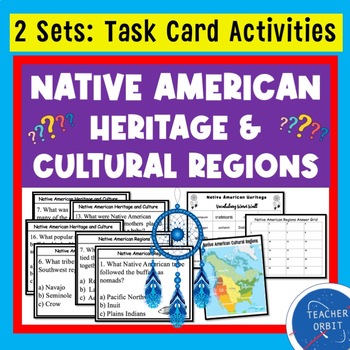 Preview of Native American Task Cards: Heritage & Cultural Regions (Set of 2)