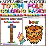 Native American Totem Pole Indigenous Coloring Pages and W