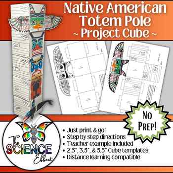 Preview of Native American Totem Poles ~ 3D Research Project Cube