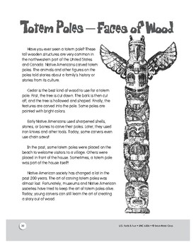 Native American Totem Poles: U.S. History Reading and Activities for ...