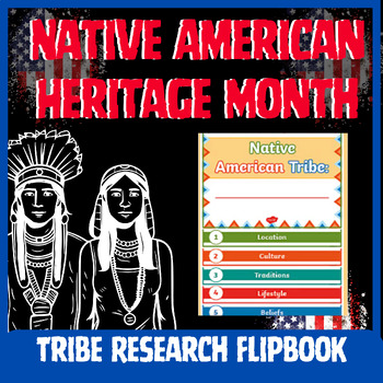 Preview of Native American Tribe Research Flipbook  | Native American Heritage Month
