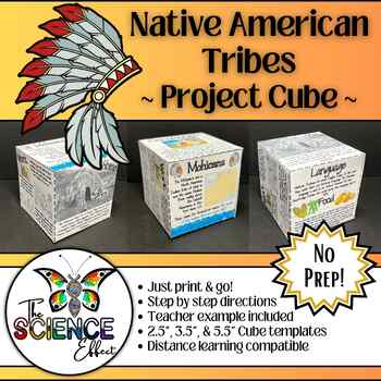 Preview of Native American Tribes ~ 3D Research Project Cube