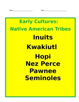 Preview of Native American Tribes PowerPoint with Interactive Notes 4th Social Studies - CC
