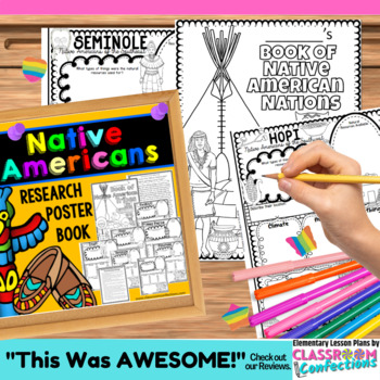 Preview of Native Americans Research Activity Posters  Organizer Templates  3rd 4th 5th