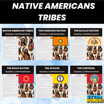 Preview of Native American Tribes Reading Comprehension Bundle | Native Indigenous Heritage
