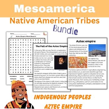 Preview of Native American Tribes Reading Indigenous Peoples's Day Mesoamerica Bundle