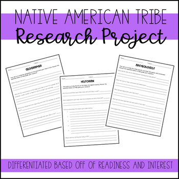 native american research project 4th grade