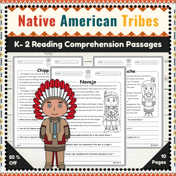 Preview of Native American Tribes Studies :K-2 Reading Comprehension Passages & Questions